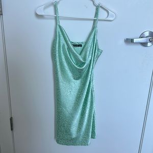 Green nasty gal cowl neck dress